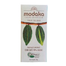 Chocolate Orgânico 70% Cacau com Café Modaka -30g